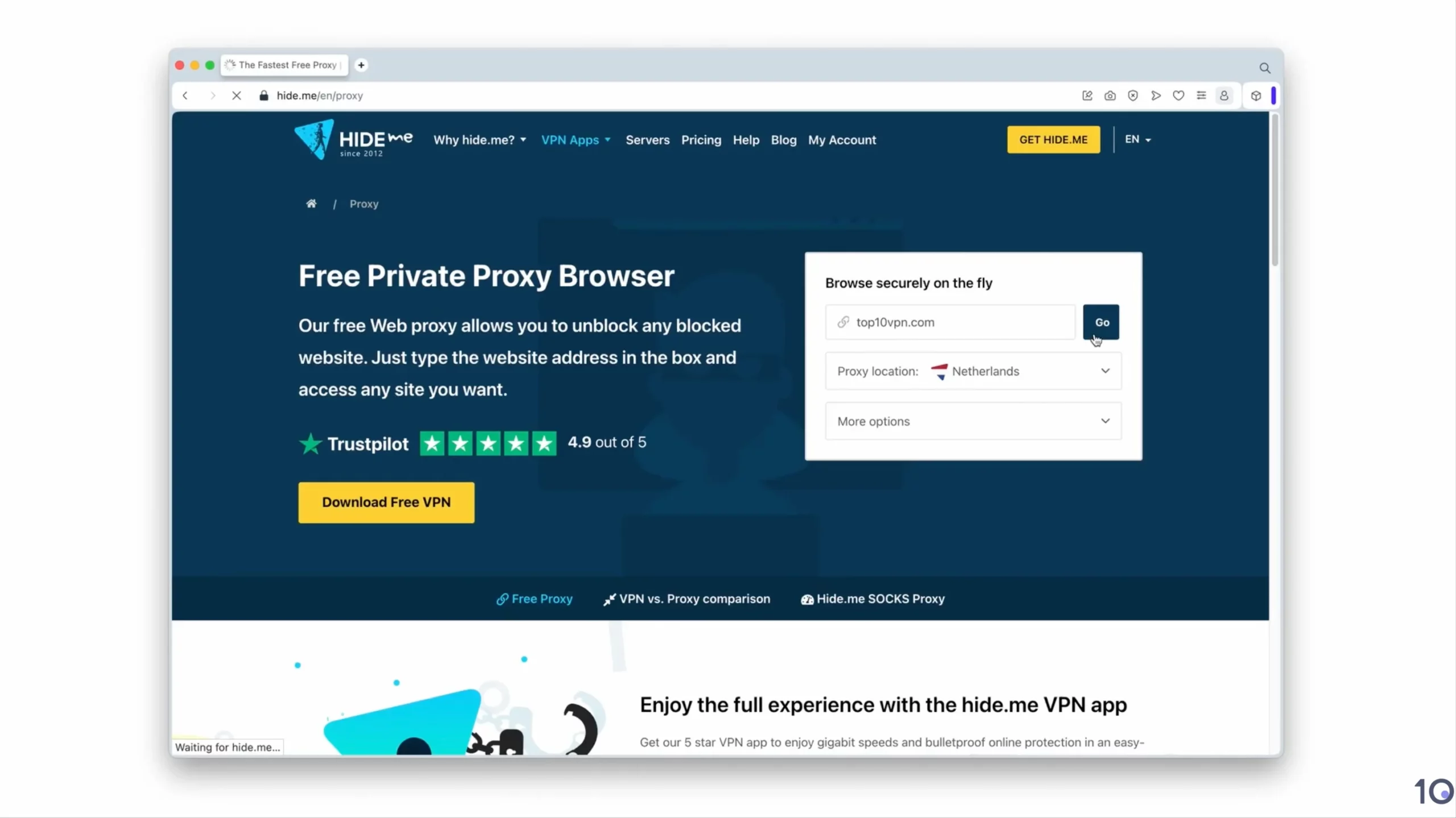 Come utilizzare il proxy web gratuito Hide.me