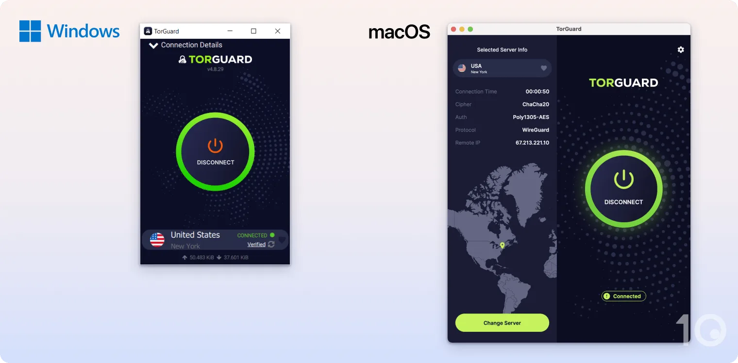 TorGuard's VPN apps for Windows and macOS
