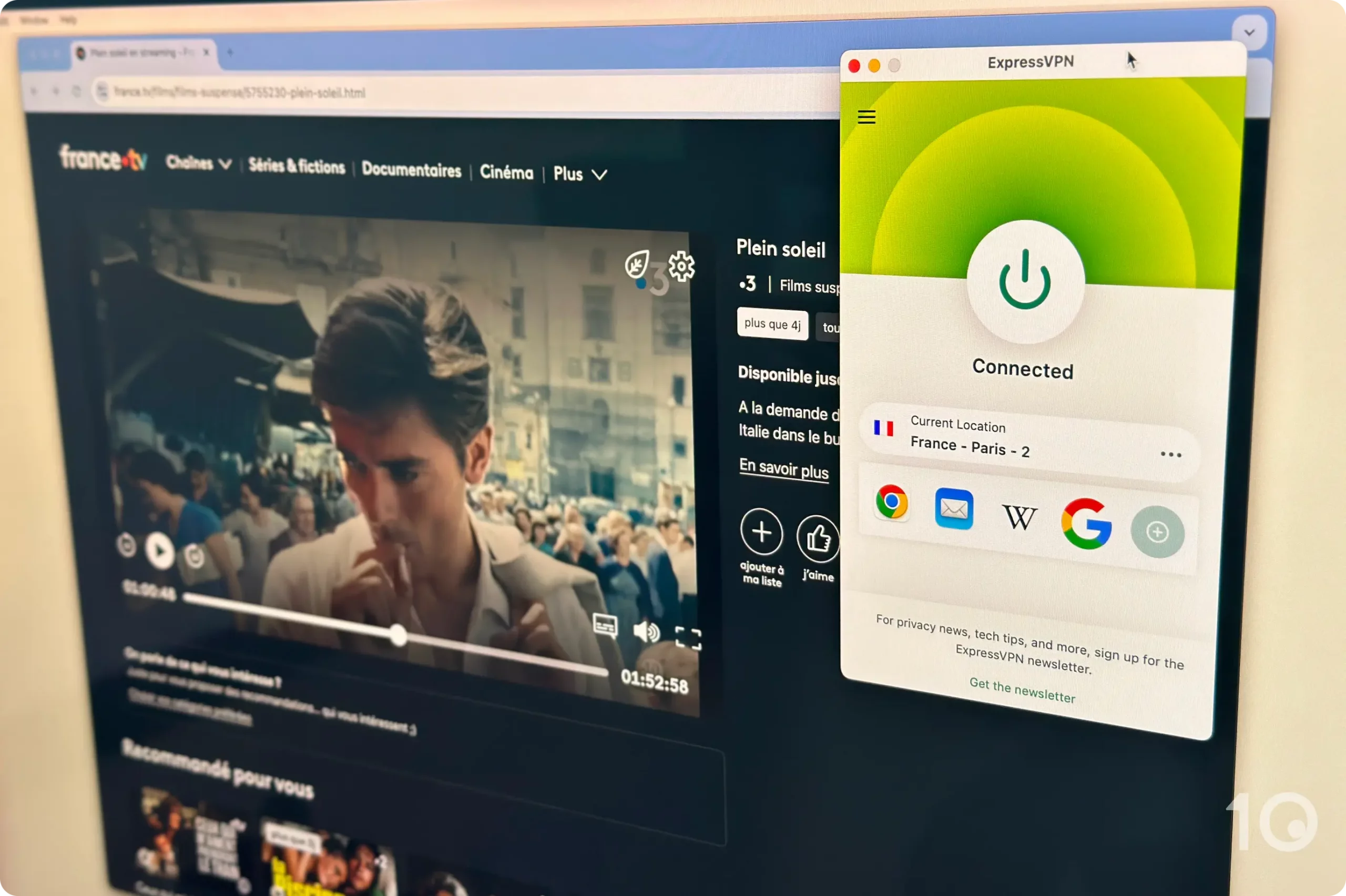 ExpressVPN avec France TV