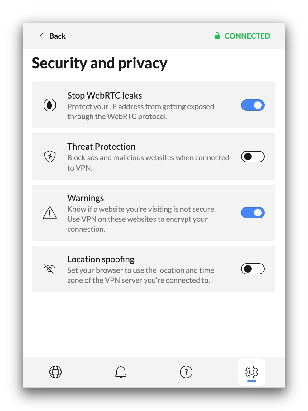 NordVPN's Chrome Extension Security Settings