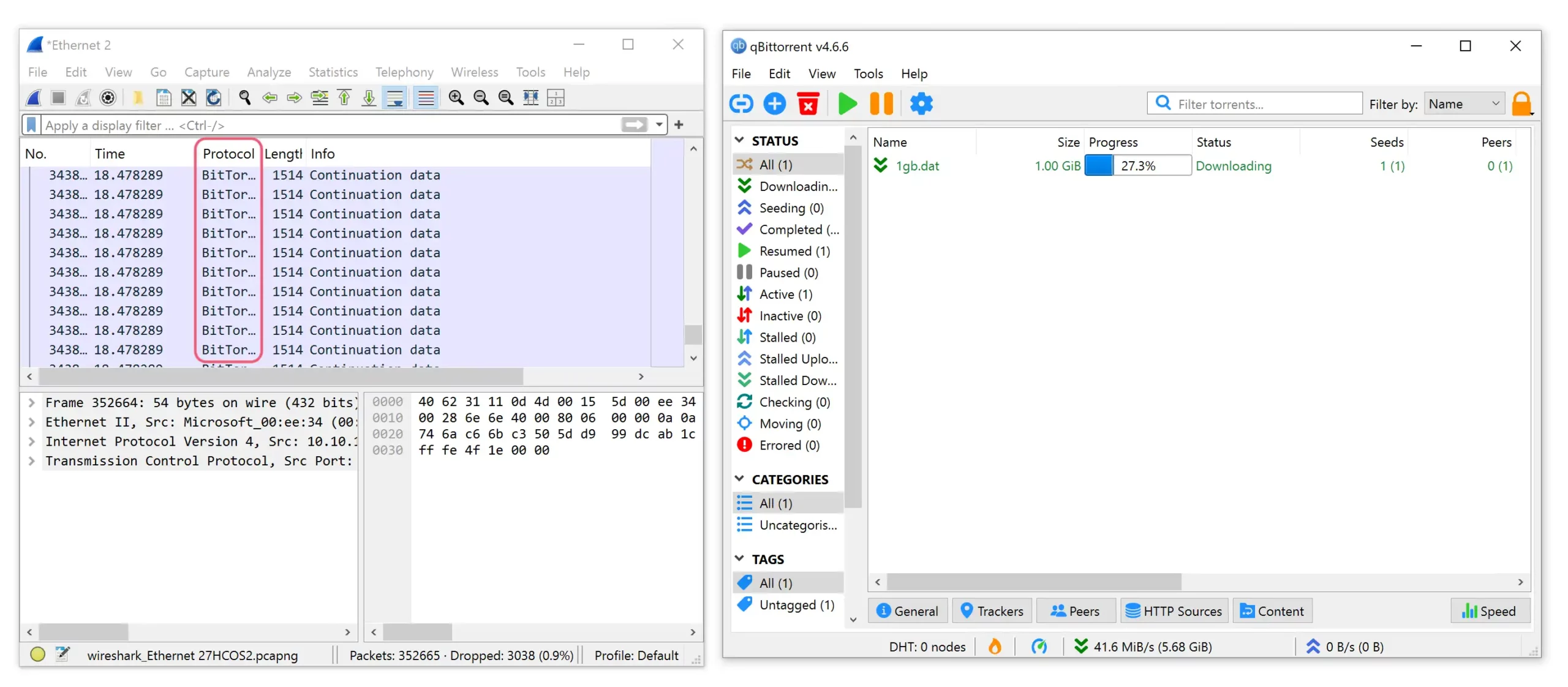 Unencrypted wireshark results using NordVPN's SOCKS5 proxy