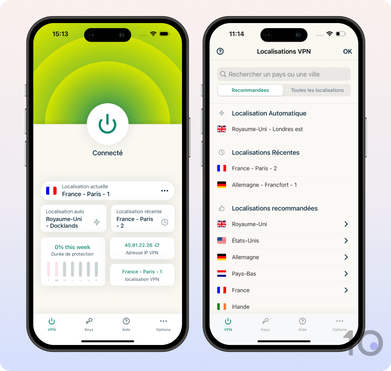 L'application ExpressVPN pour iOS
