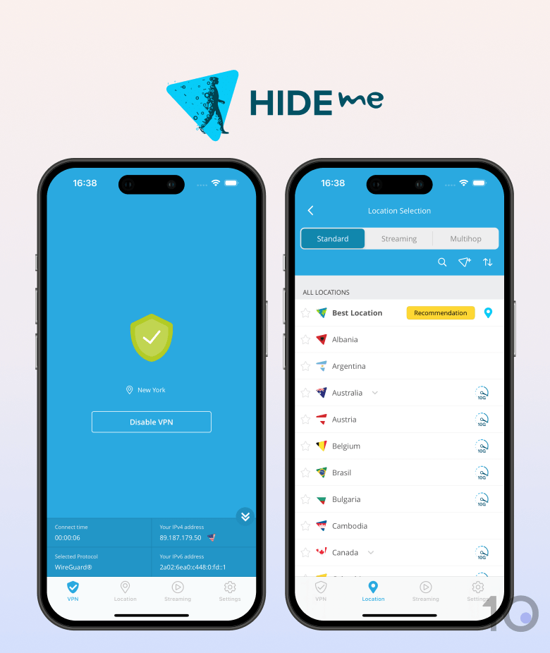 Hide.me app