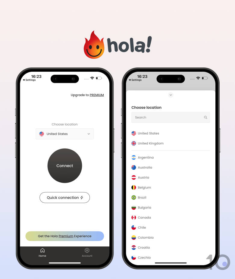 Hola VPN iOS app