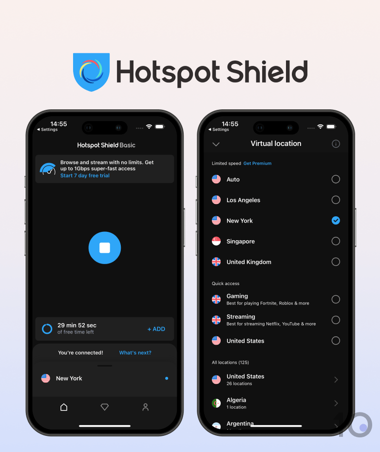 Hotspot Shield app