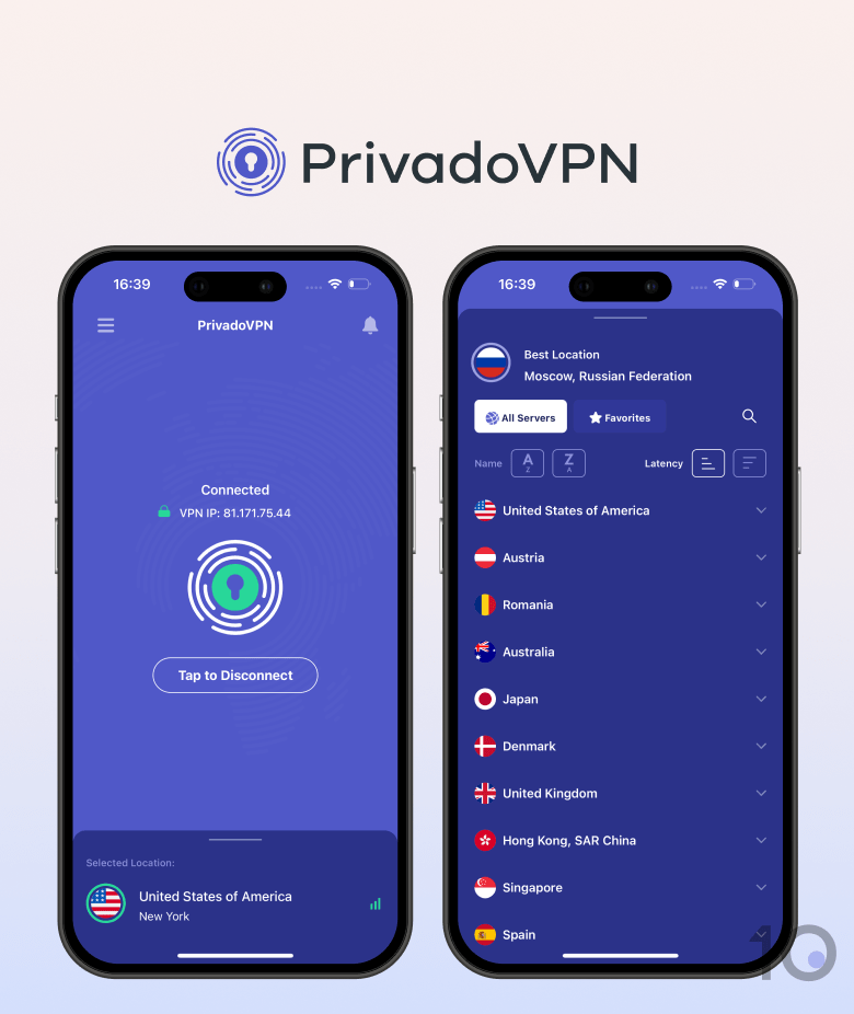 PrivadoVPN app