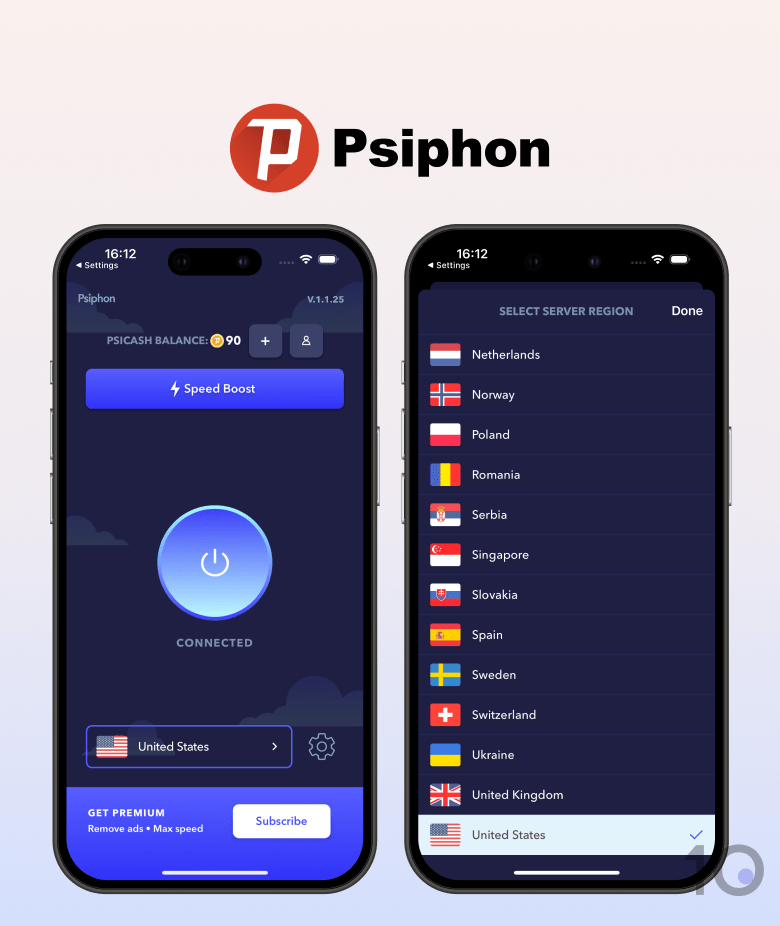 Psiphon app