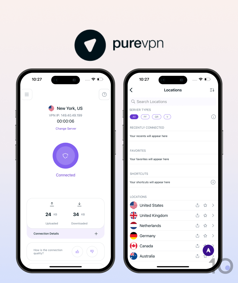 PureVPN app