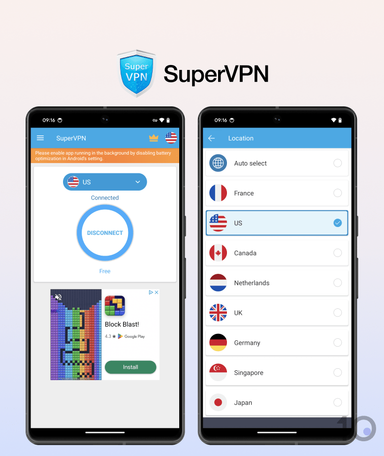 SuperVPN app