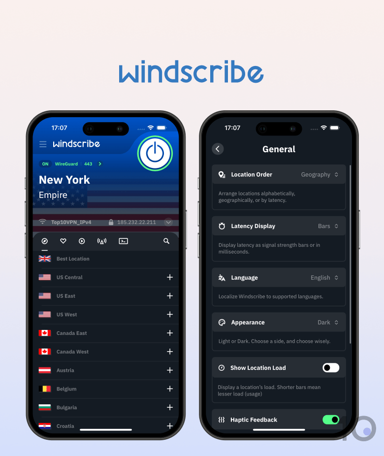 Windscribe app